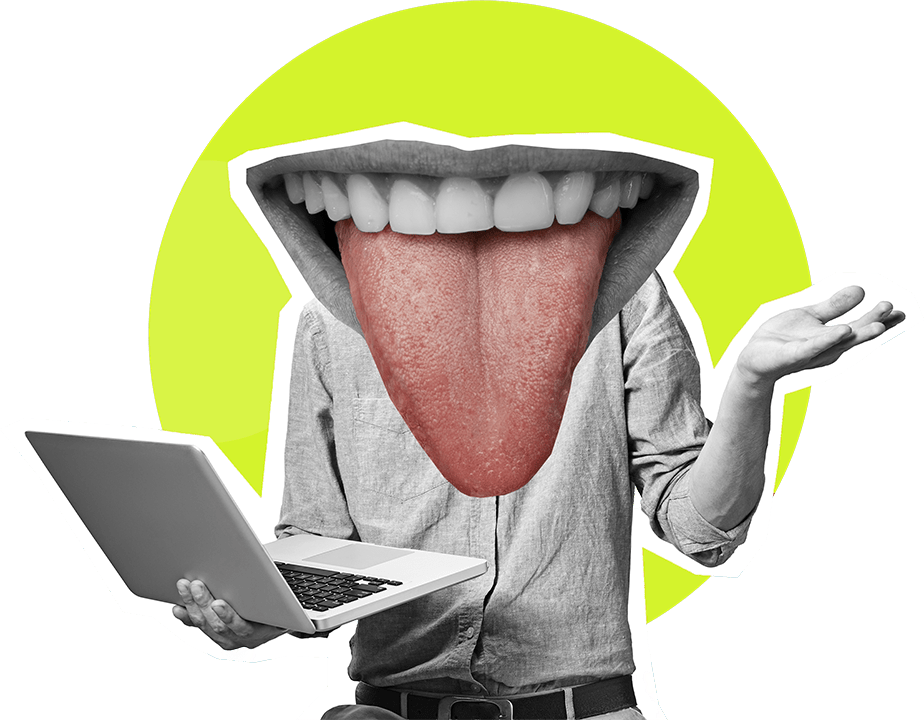 Mouth with computer - Fortty7 Media